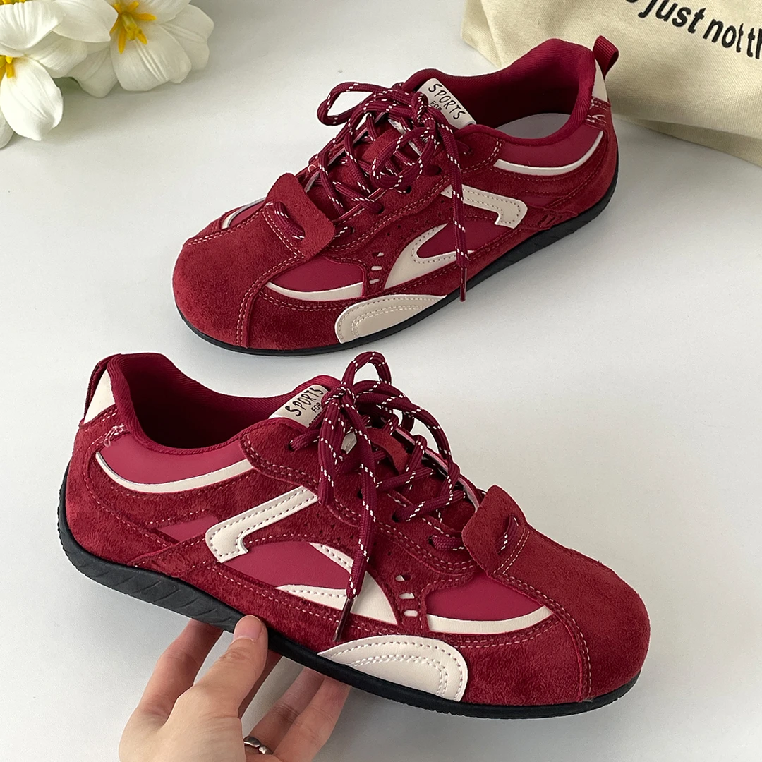 复古软底德训鞋女2025秋季新款包头圆头轻便舒适阿甘鞋百搭休闲鞋