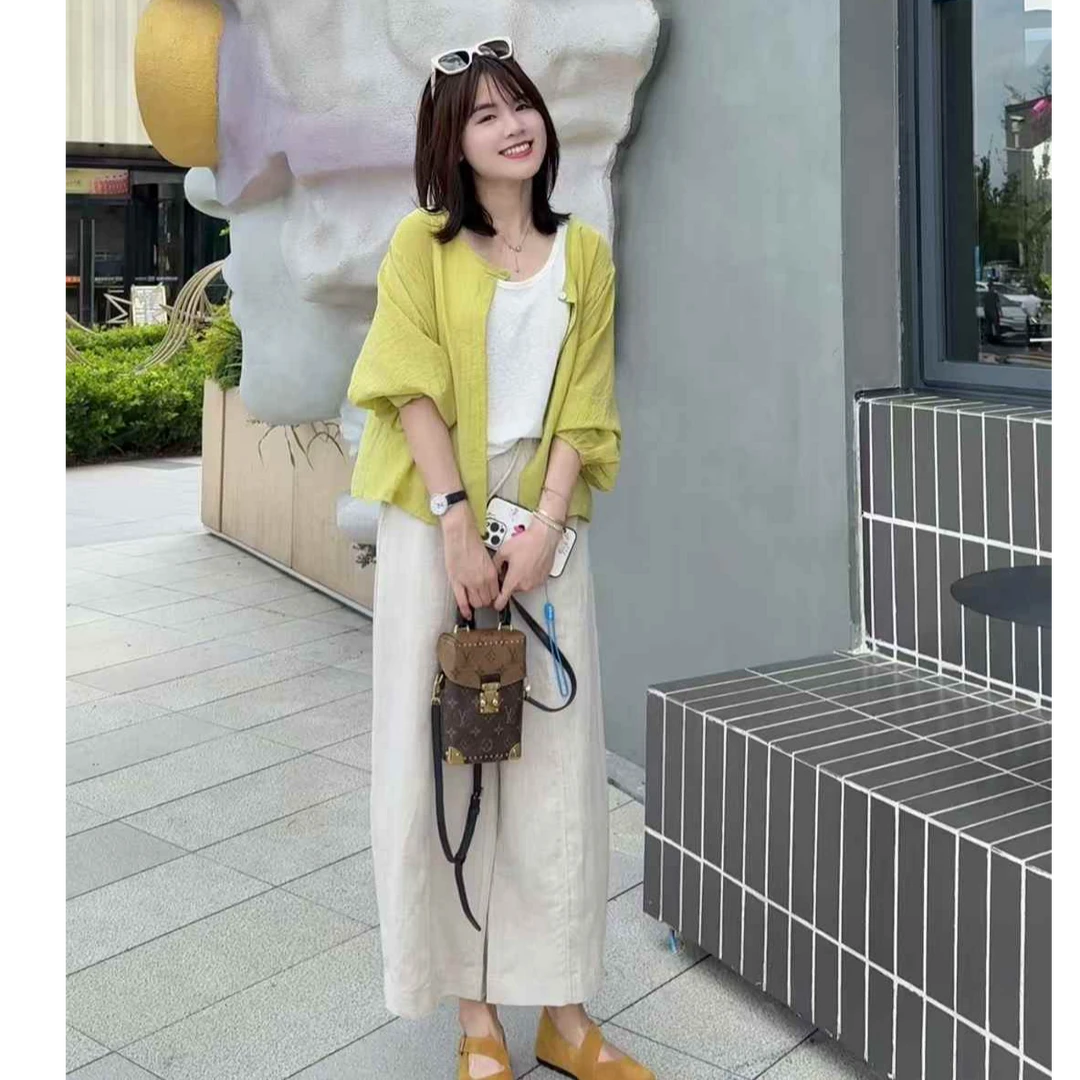 TY7 【舒适圈】韩系氛围感简约百搭凉感防晒衫（衣长54）