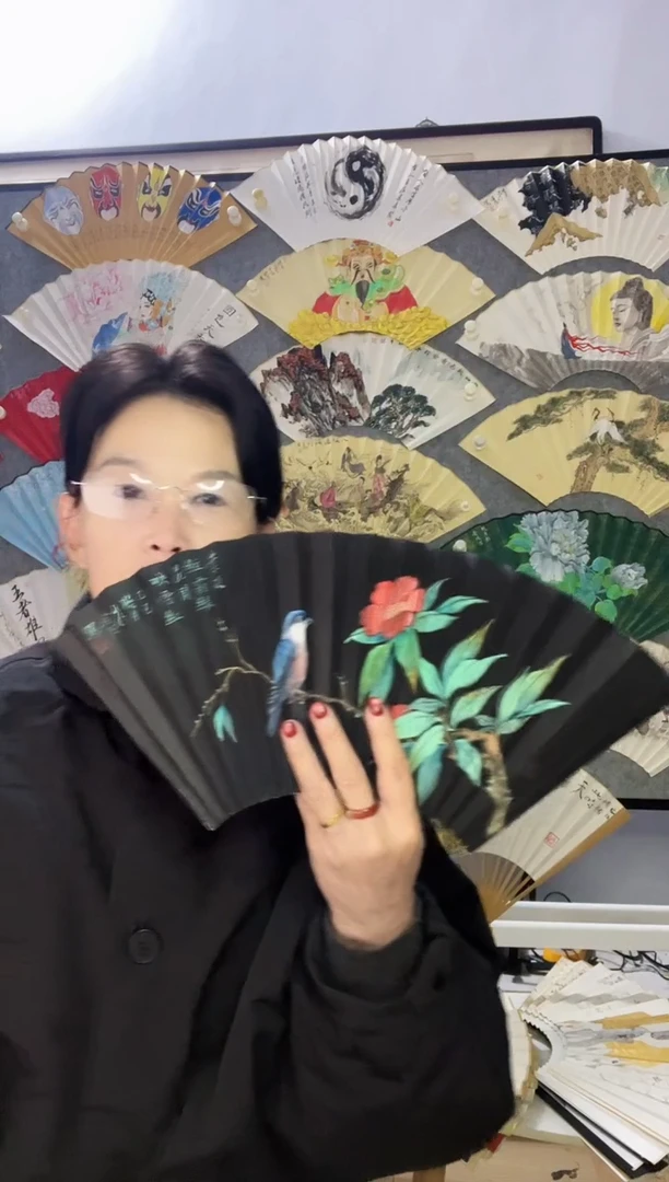 扇子八寸十六方玉竹折扇