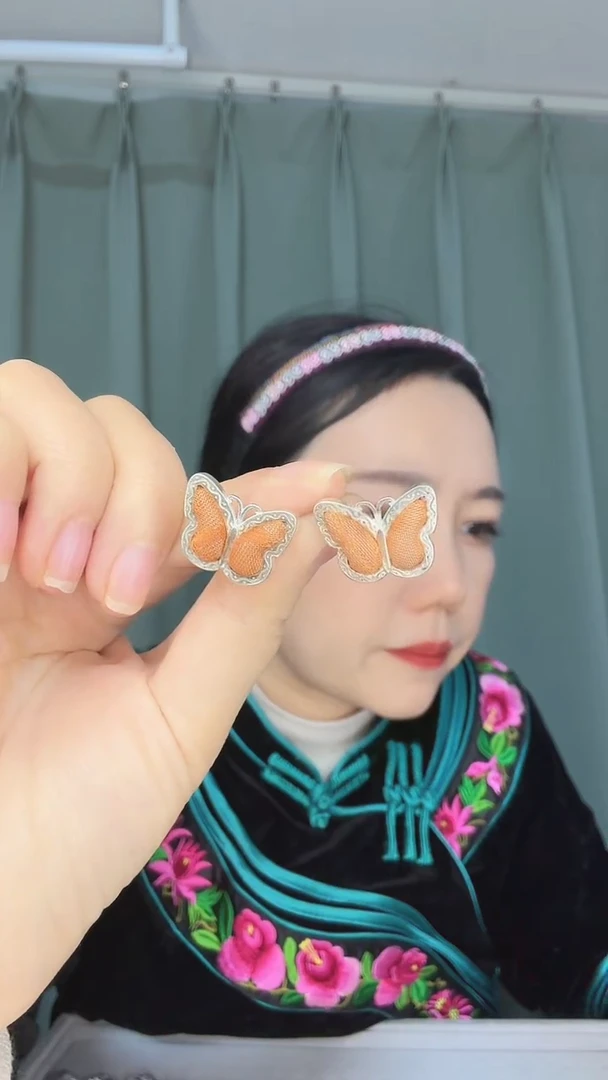 纯铜锆石合金耳钉