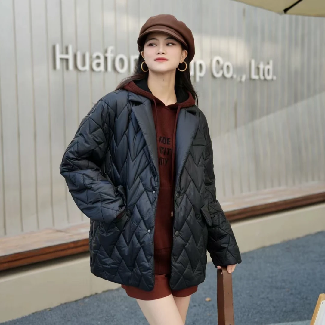 AMASS/阿玛施5400878美拉德慵懒风百搭质感宽松保暖新雪丽棉服