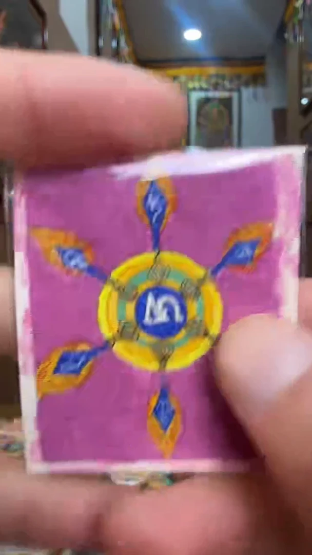 吊坠粗矿堆砂-热贡纯手绘唐卡