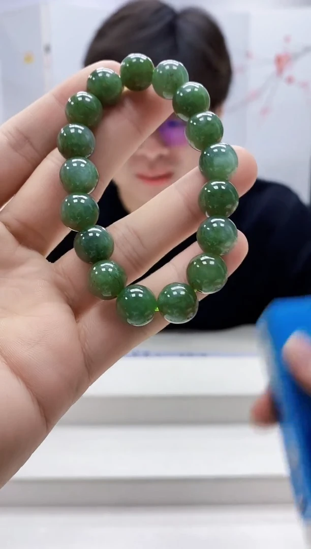 未镶嵌定制翡翠4688bb-毛货手串18