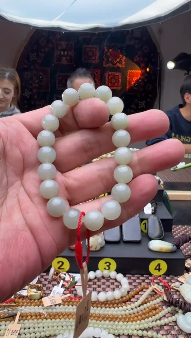 未镶嵌手串和田玉且末料迪克兰手串卡10