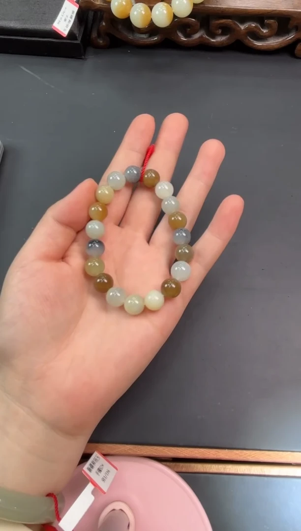 【闪购商品】和田玉手串未镶嵌若羌微色差卡10