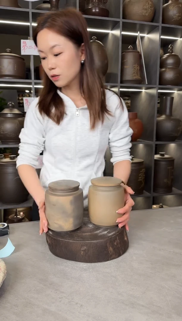 【闪购商品】罐本陶手作坭兴陶八两装茶叶罐手工痕迹带茶
