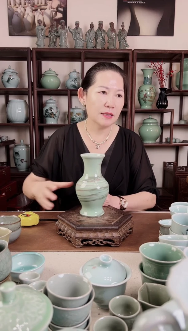 纯手工 绞胎 花瓶