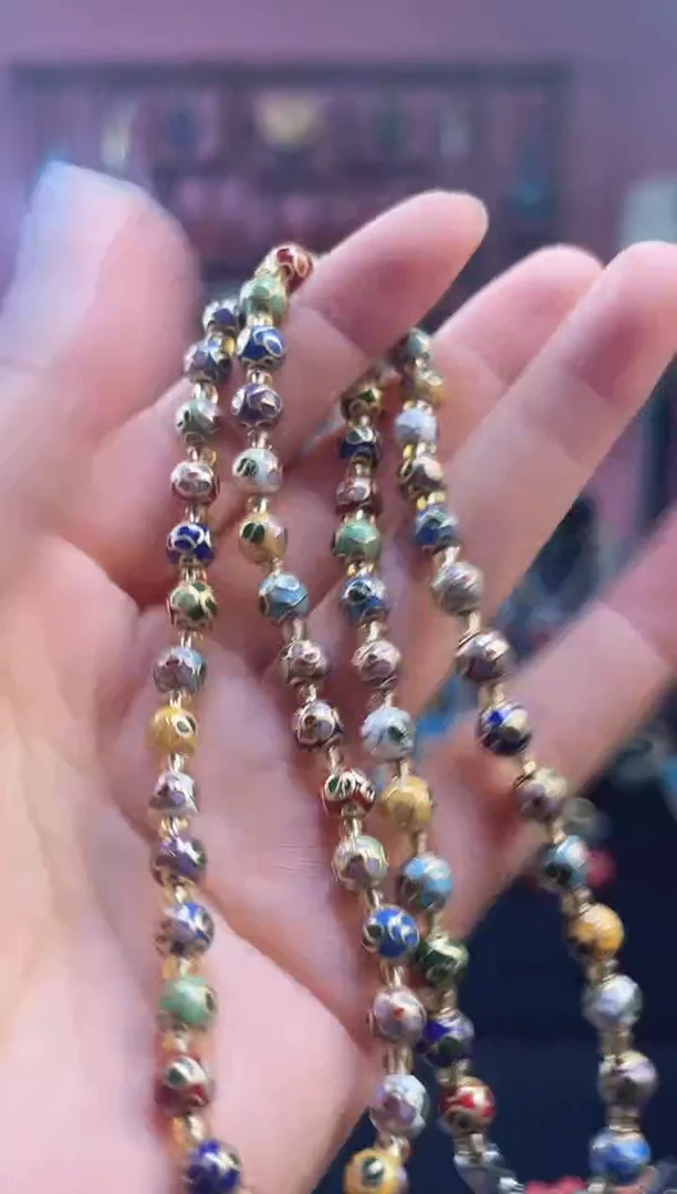 非遗 景泰蓝项链 0.6 多宝