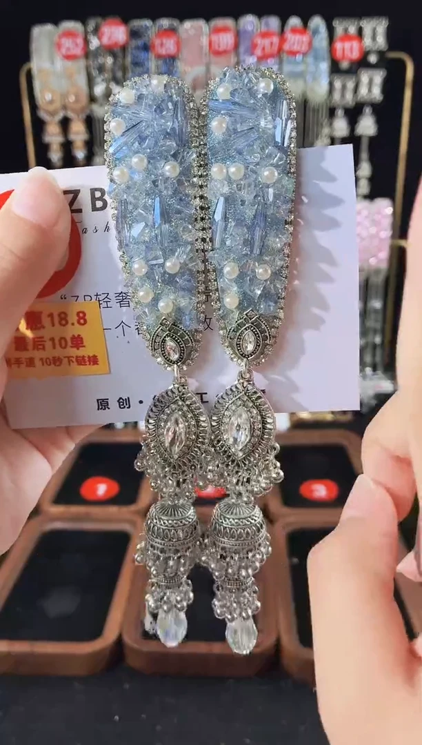 仿水晶铁合金69原创发夹一对倒夹