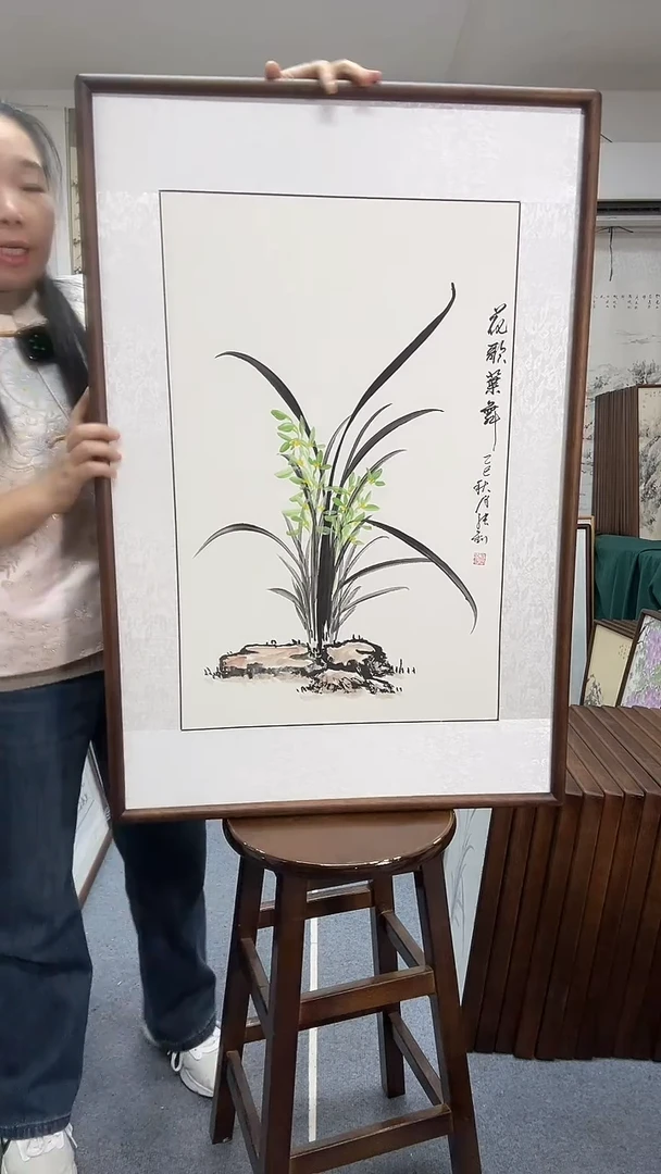 国画尺寸63*93实木画框京东包邮手绘
