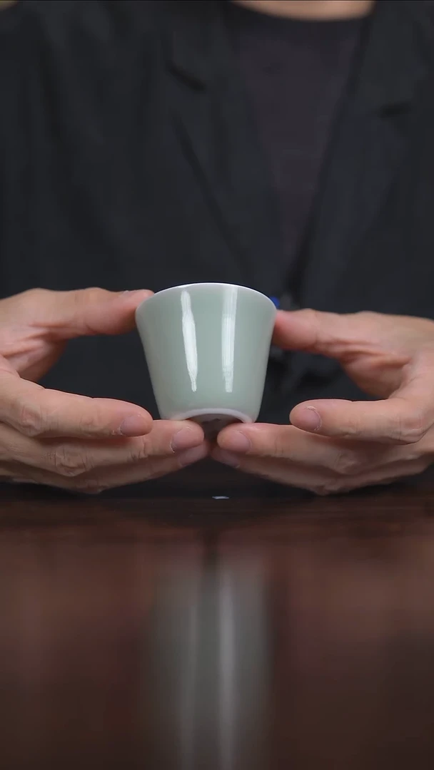 豆青手工清泉杯68cc