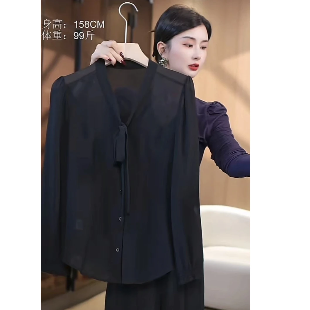 【欣欣精选】春装新款设计感小众气质洋简约气减龄长袖显瘦上衣2512