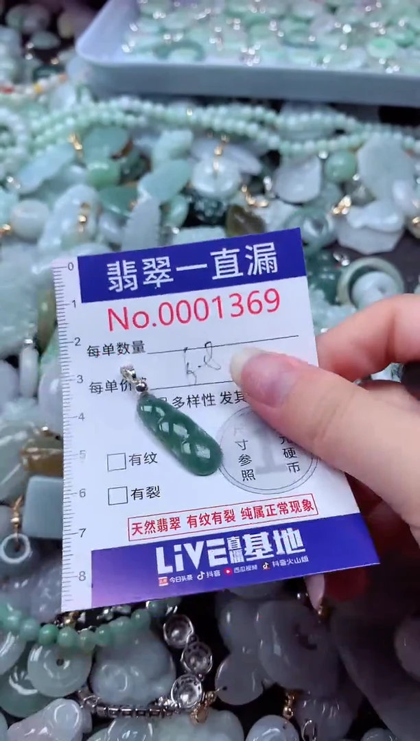 翡翠未镶嵌吊坠(不含链)1369