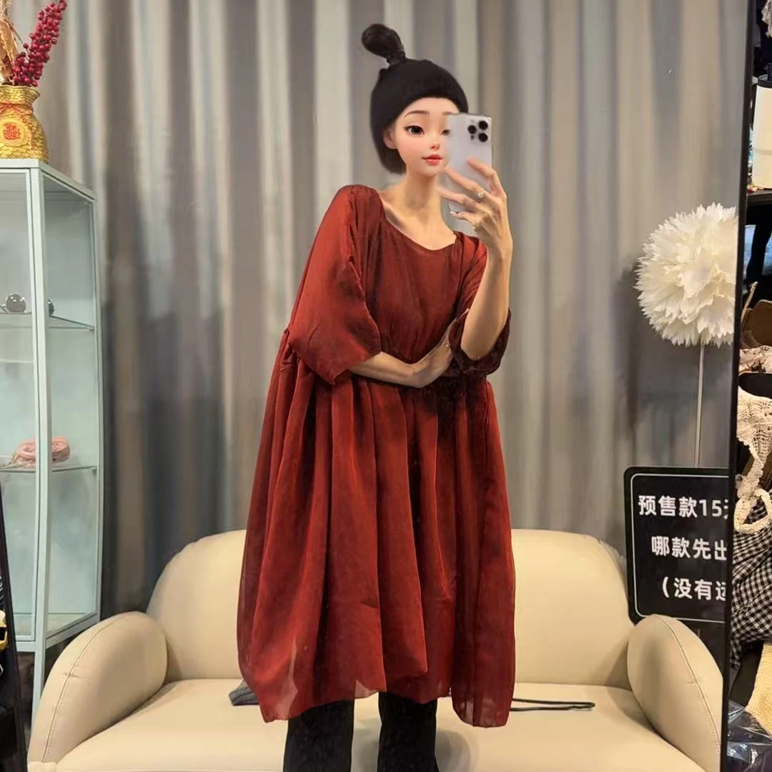 【文乐乐】夏季新款韩版洋气减龄时尚休闲潮流百搭连衣裙2857