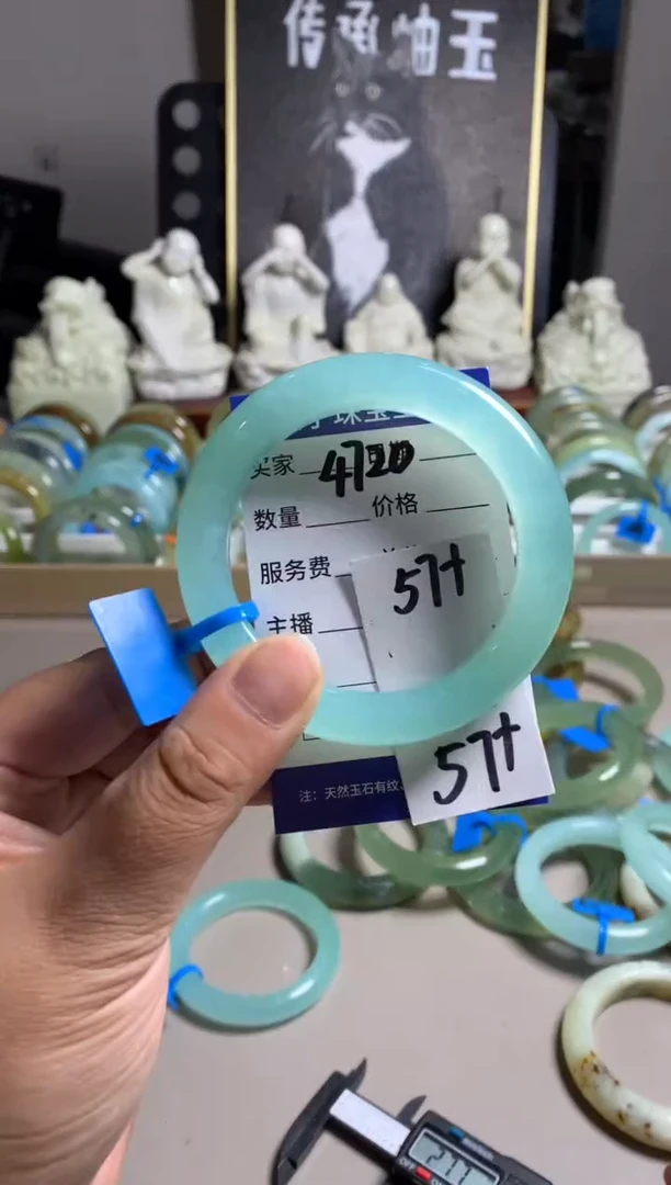 蛇纹石玉未镶嵌手镯4720