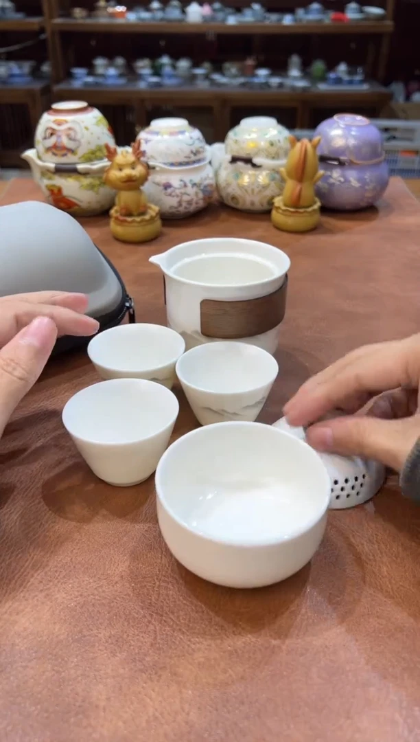 真的很便宜会开片的旅行茶具