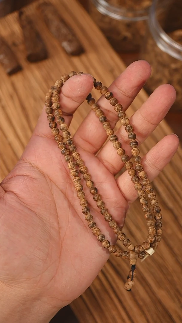 沉香手串文莱黑棋软丝0.52-8克bn1202