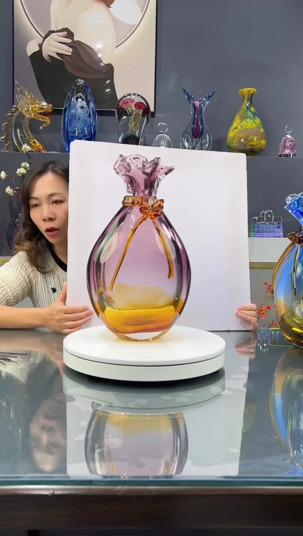 手工艺品琉璃 水晶琉璃花瓶1个