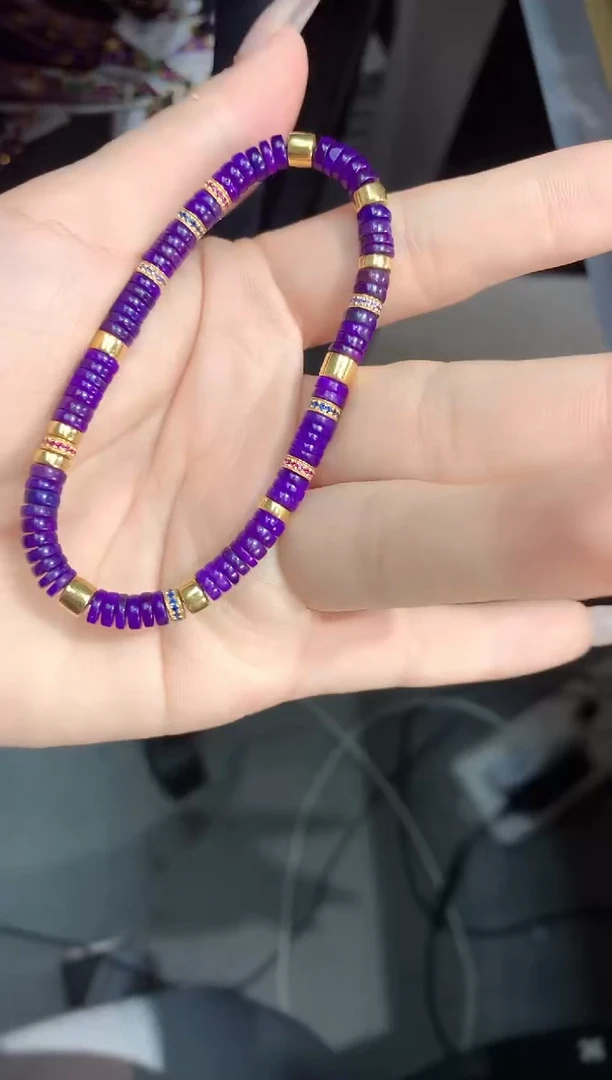 苏纪石（舒俱来）18K金镶嵌.手串