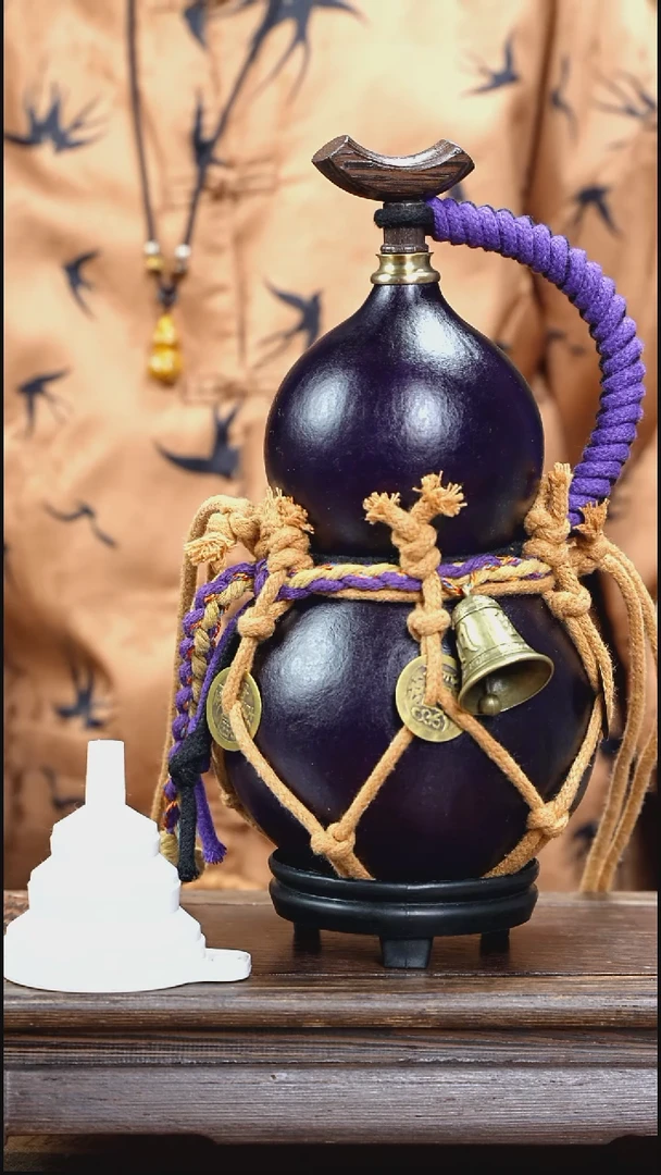 XF057网兜款大漆酒葫芦（现货现发）