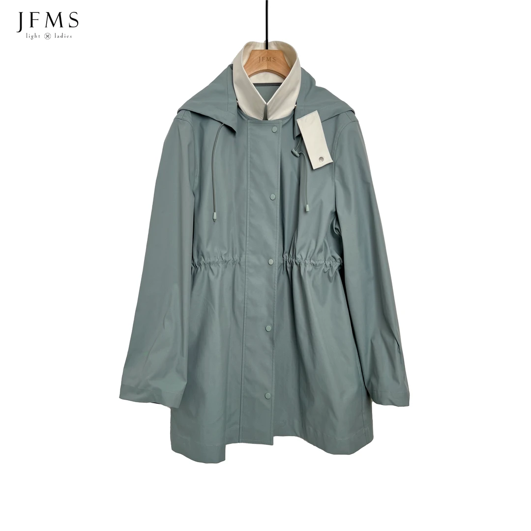 轻运动2025春新款连帽经典英伦风衣H150