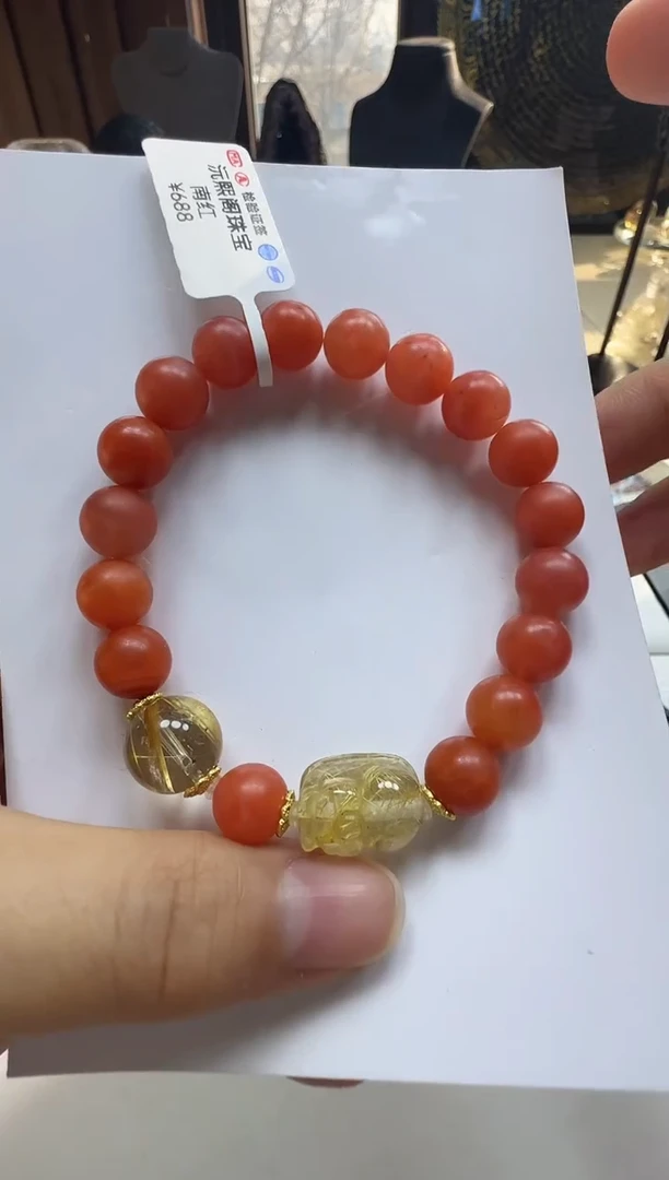 【闪购商品】南红玛瑙手串合金精美手串