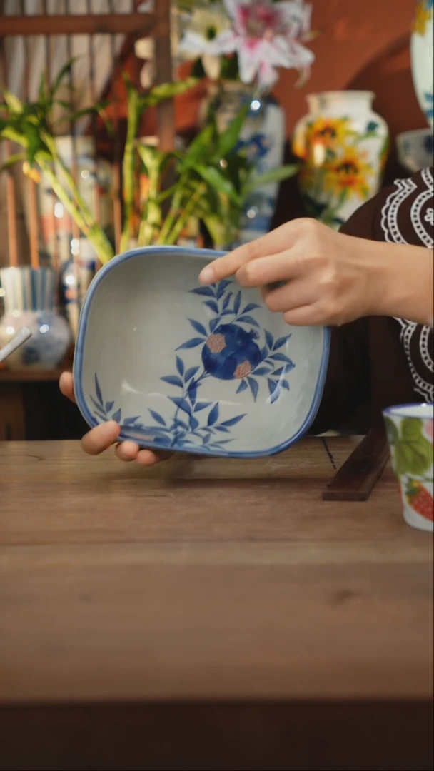 瓷片景德镇设计师釉下手绘陶瓷餐具