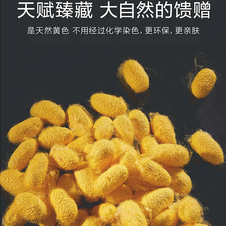 双宫黄金桑蚕丝长丝桑蚕长丝被