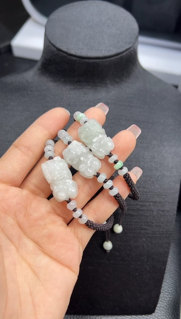 【闪购商品】翡翠手绳未镶嵌YM1056 貔貅手绳多样性发一