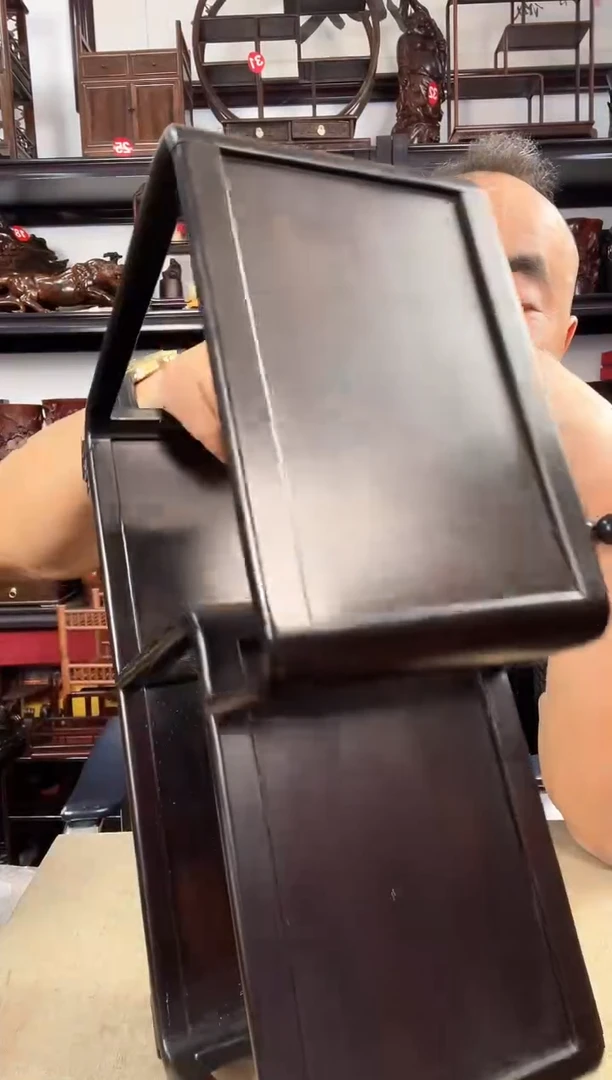 木老李红木工艺品黑二连