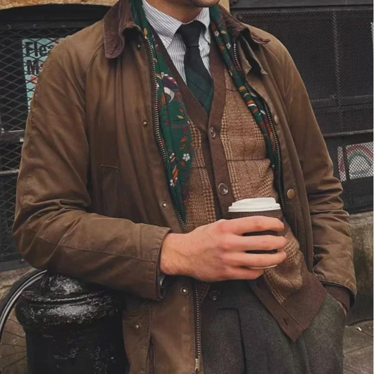 【LeeLee专属】Barbour Ashby杰森斯坦森同款油蜡夹克 卡其色Bark