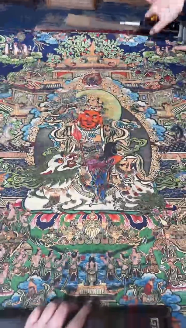 卷轴画龙妹的唐卡tk16