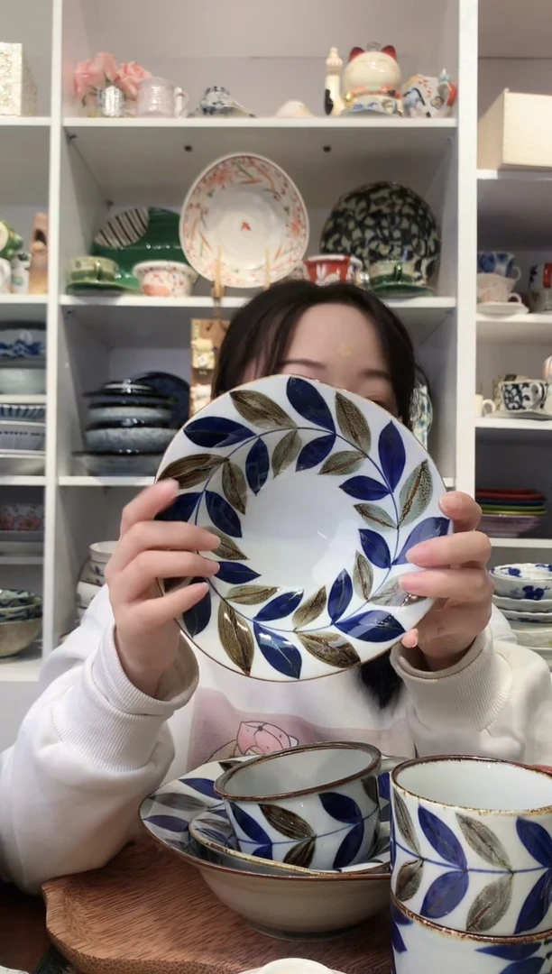 陶瓷翔芳窑异形中钵17.5cm