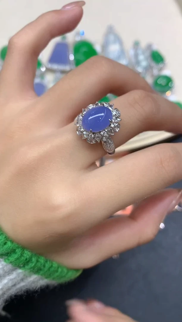 18K金镶嵌戒指翡翠?***A戒指A111|39800