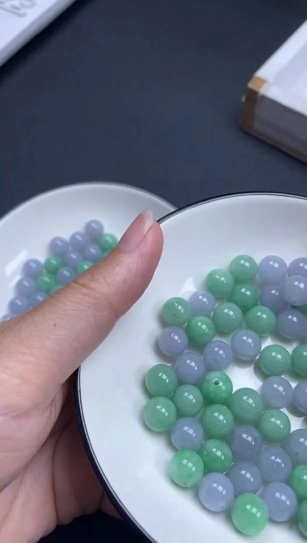 未镶嵌定制翡翠C****^雪欣散珠定制diy