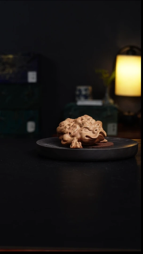 茶壶紫泥4****7三足金蟾   茶宠