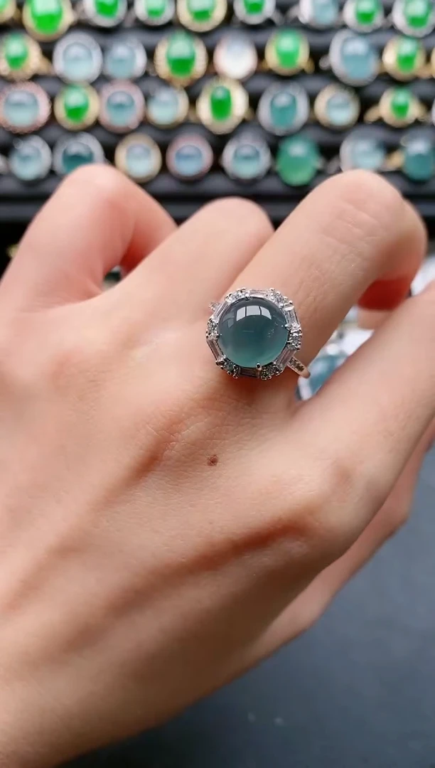 【闪购商品】翡翠戒指银S925镶嵌11111