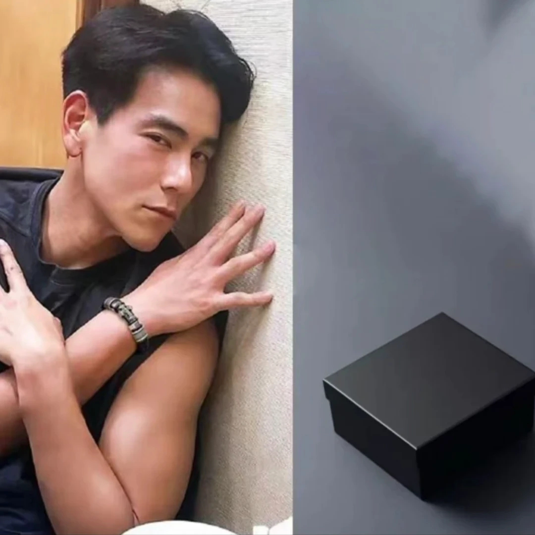 [莱]活动钛钢皮质手链祖师傅制作精美礼盒高碳金属钛黑武士时尚