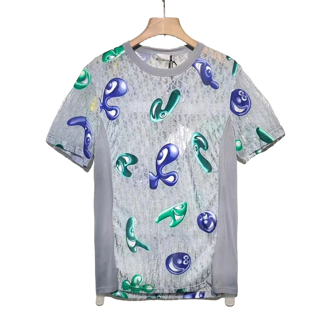 未使用 DIOR/迪奥 kenny联名 精灵满印 短袖/M码/XG-Y11145