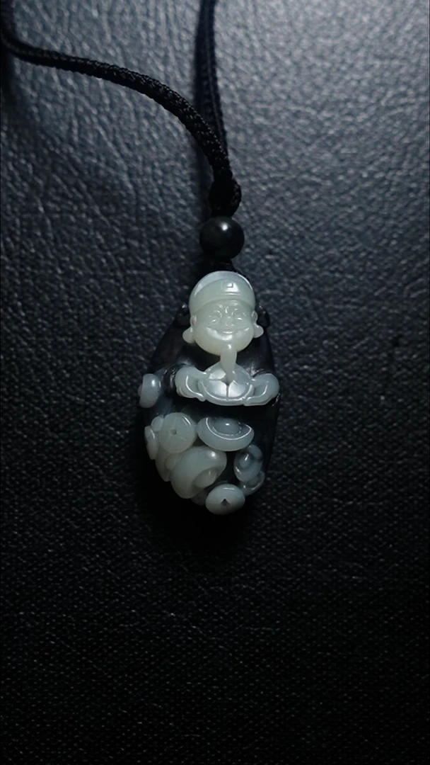 颈饰未镶嵌和田玉小财神