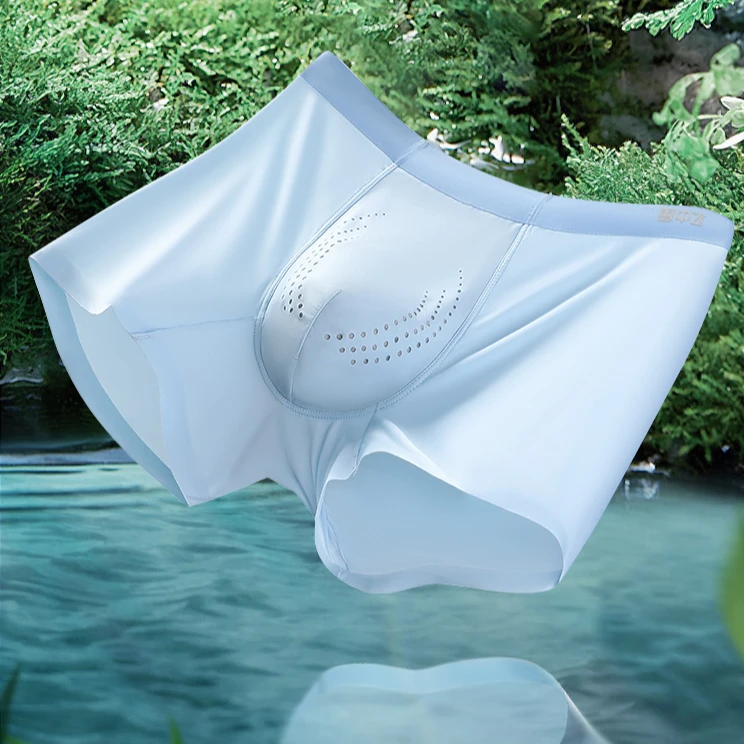 SNOW FLYING/雪中飞10A抗菌生蚝素男士透气冰丝宽松四角裤内裤