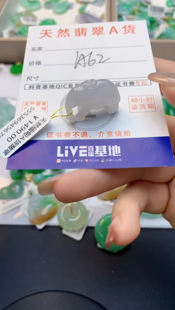 颈饰未镶嵌翡翠天然A货翡翠百元以上9元证书费自理