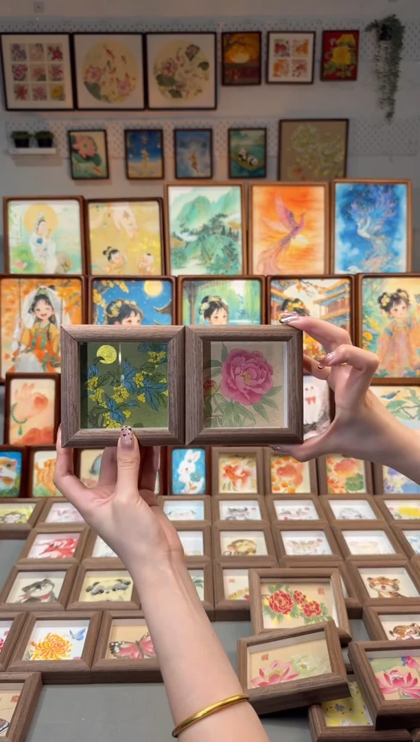 国画小桂花 红牡丹 一组11