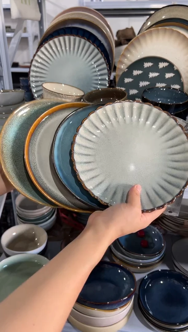 陶瓷外贸尾货瑕疵满20包邮X4 小盘组合