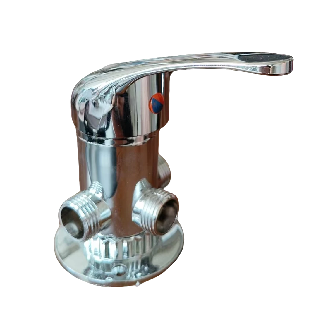 老式合金明装太阳能热水器淋浴冷热开关带上水混合阀（不包运费）