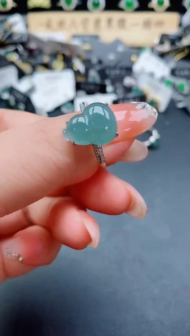 银S925镶嵌戒指翡翠508