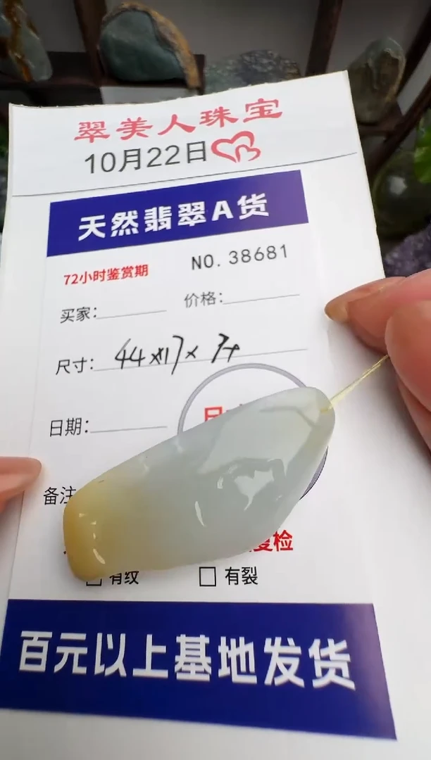 颈饰未镶嵌翡翠原石38681