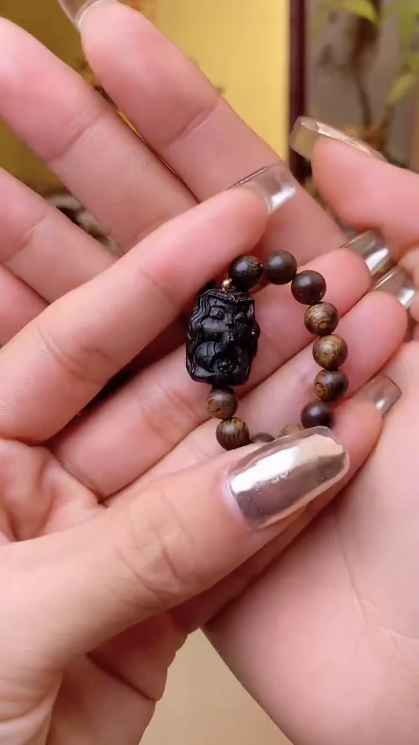 【闪购商品】沉香手串野生玉化雷料白棋沉水05戒指+沉香木凤九