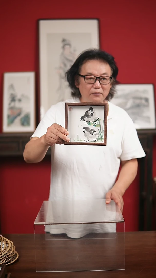 国画手写手绘-6寸摆台