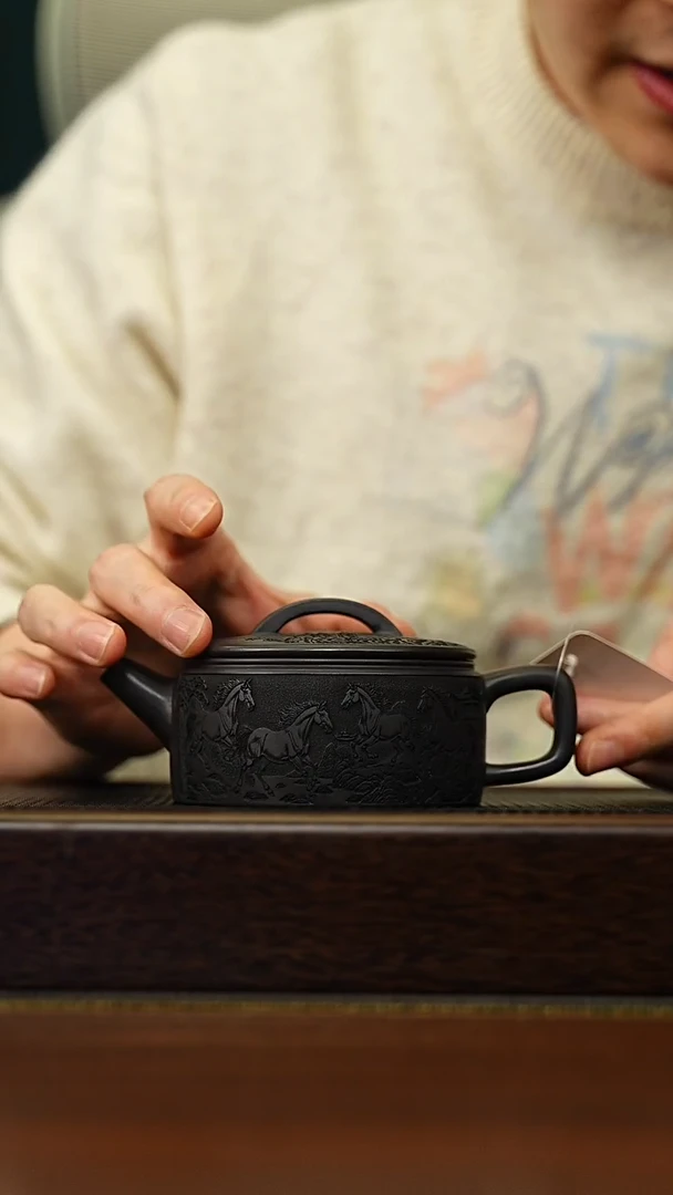 茶壶紫砂宜兴原矿 半手工 紫砂壶容量220CC